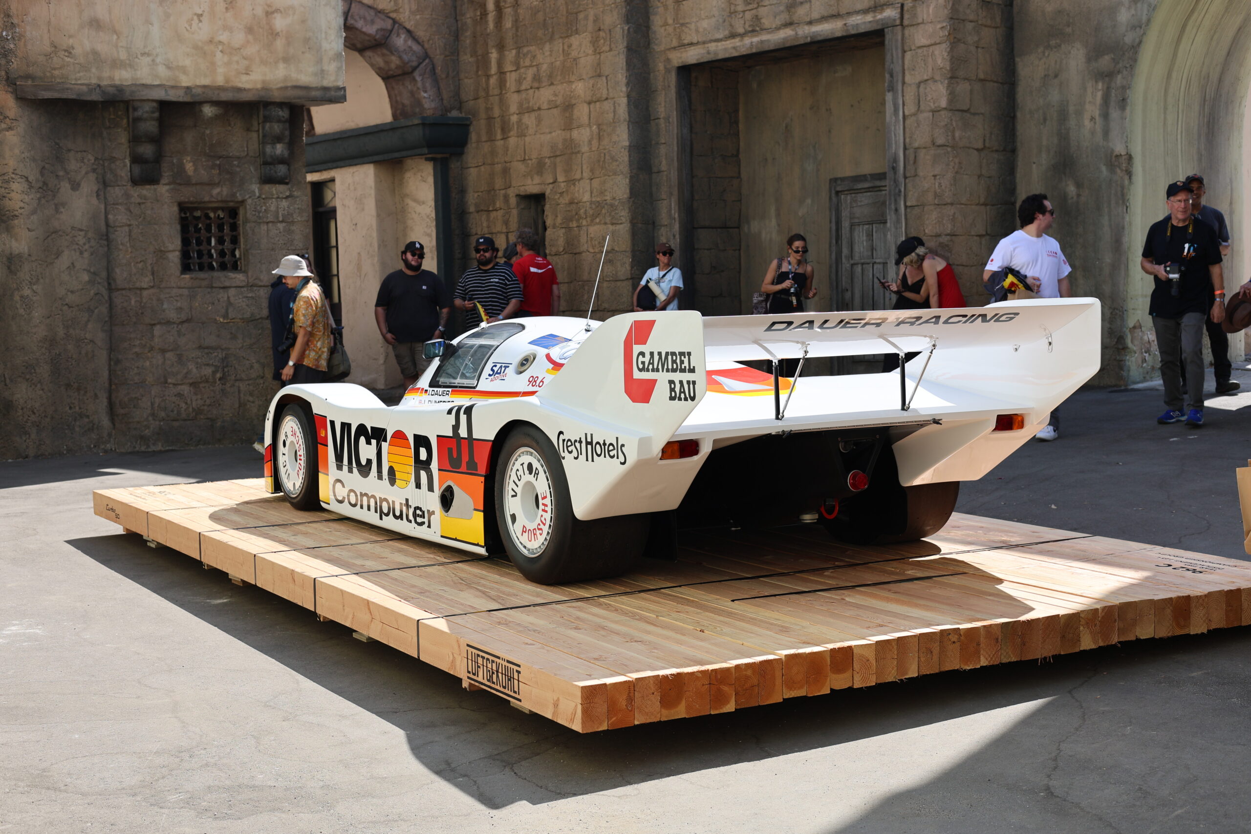 A Porsche 962 Le Mans race car at Luftgekühlt 10
